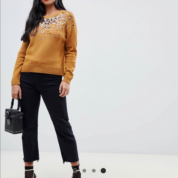 ASOS DESIGN Petite Sweater with Sequin - Picture 4 of 6